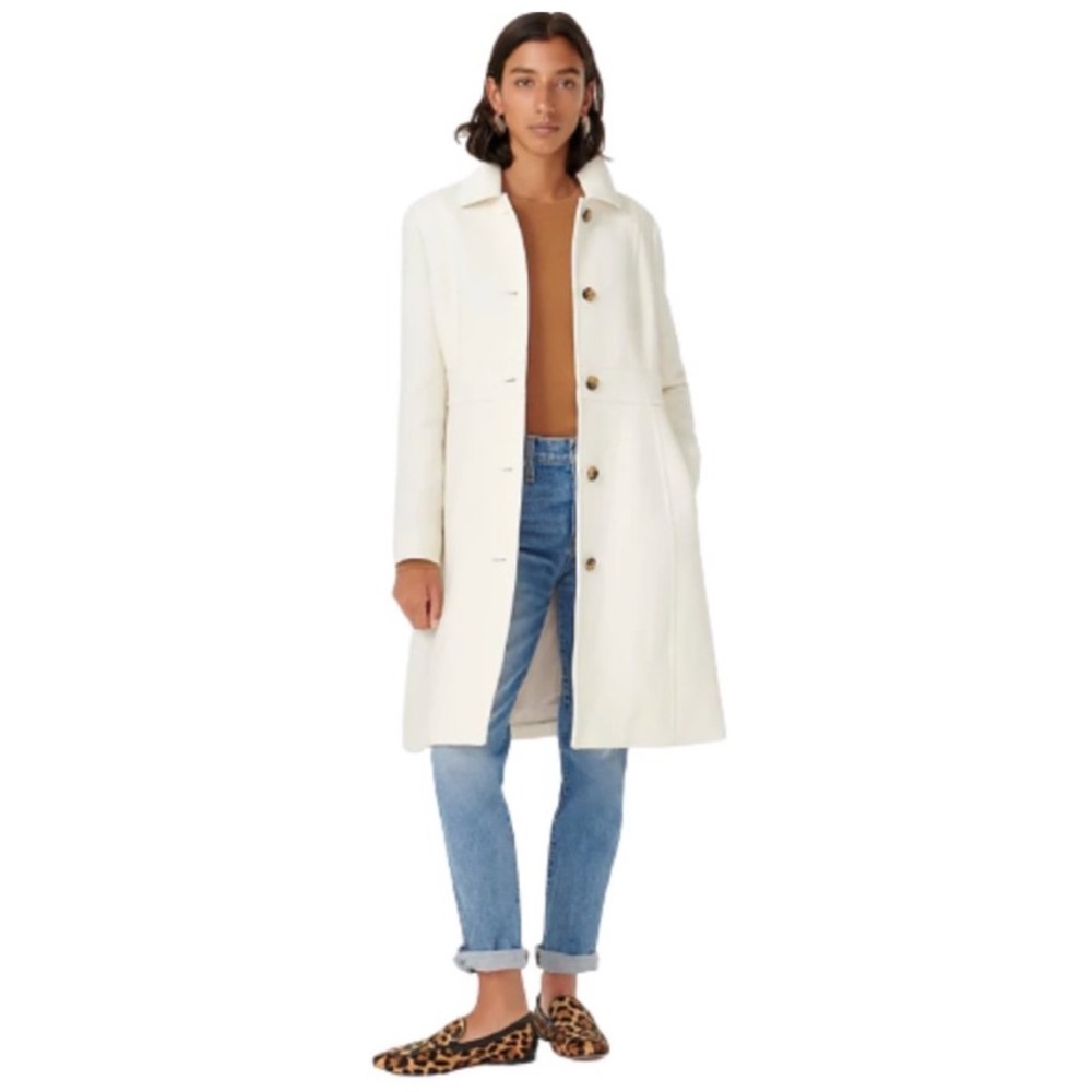 J. Crew Women’s Lady Day Coat Vanilla Size 10 NWOT